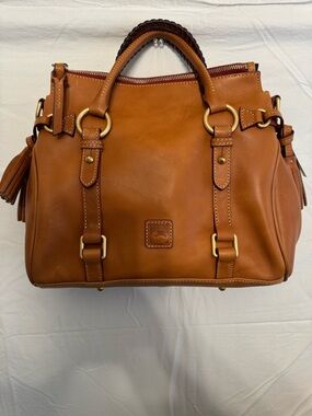 Dooney & Bourke Natural Brown Florentine Standard Satchel Bag 8L980